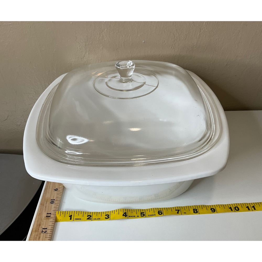 Vtg Corning Ware Cornflower Dutch Oven 4 Quarts W/Lid P-34-B Cottagecore USA 60s - Picture 10 of 13